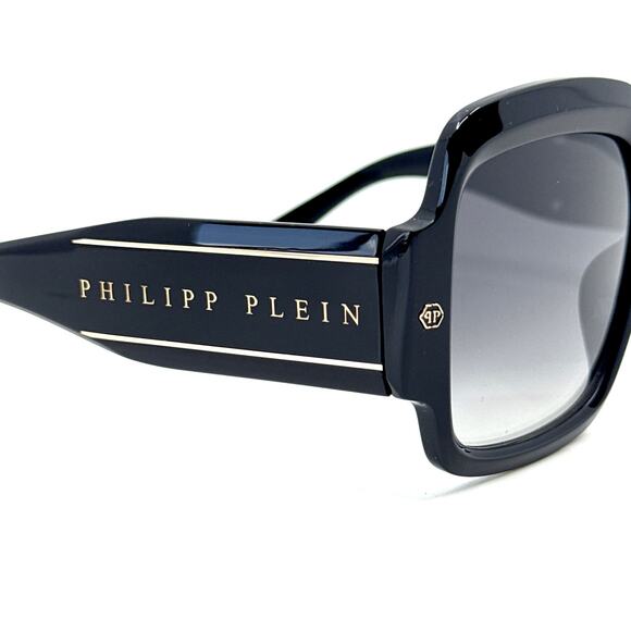 New, PHILIPP PLEIN Sunglasses Plein First Lady Dubai SPP038 Col.0700 Authentic - Picture 6 of 11